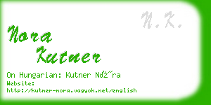 nora kutner business card